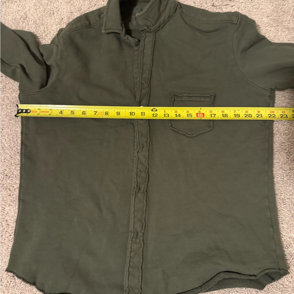 Frank & Eileen Sweatshirt Button up Triple Fleece rosemary thyme Green Size M - Picture 6 of 6
